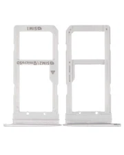 Replacement Dual Sim Card Tray Compatible For Samsung Galaxy S7 Edge (White)