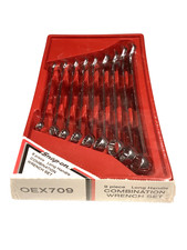 Snap On Tools New 9 Piece Sae 12 Point Flank Drive Combination Wrench Set Oex709