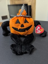 TY Halloween Pumpkin Beanie  TRICK R TREAT  Pumpkin 5  Plush   
