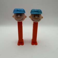 Charlie Brown with Hat Pez Dispenser Vintage Peanuts Comics 2000 Lot Of 2