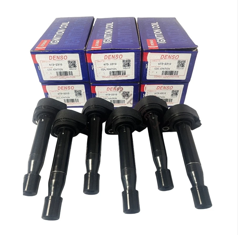 6pcs Direct Ignition Coil 673-2310 Denso for Acura CL TL RL Honda Accord Odyssey Foto 2 de 4
