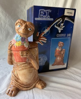 Vintage E.T. Extra Terrestrial Ceramic Cookie Jar Universal Studios Box Rare ET