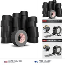 SWRT 9 Mil 24-Pack Black Heavy Duty Duct Tape Strong Adhesive, 2 in x 30 YD ...