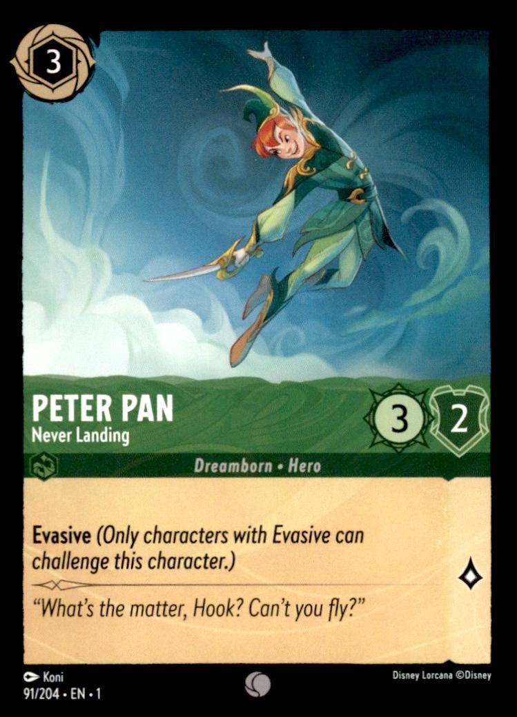 Peter Pan - Never Landing 91/204 Common The First Chapter Lorcana Near Mint
