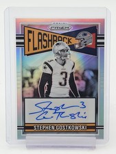 STEPHEN GOSTKOWSKI 2025 PRIZM FLASHBACK SILVER AUTO /149 #FLA-SGI PATRIOTS Q2091