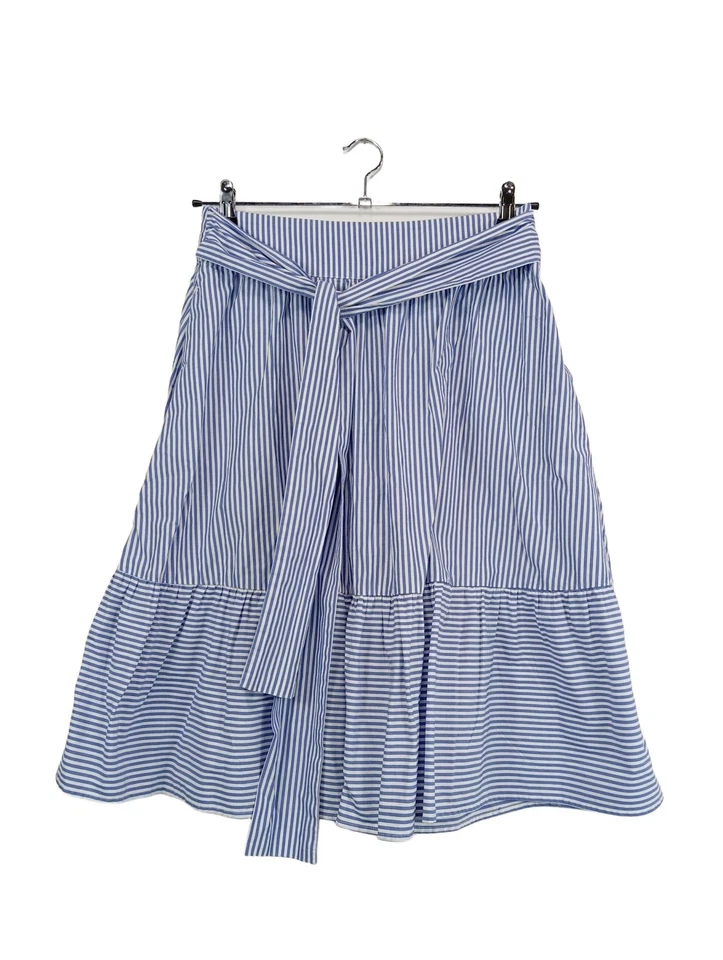 J.CREW High Waist Rock Damen Rock Gr. DE 38 blau-weiß Casual-Look - Bild 1 von 4
