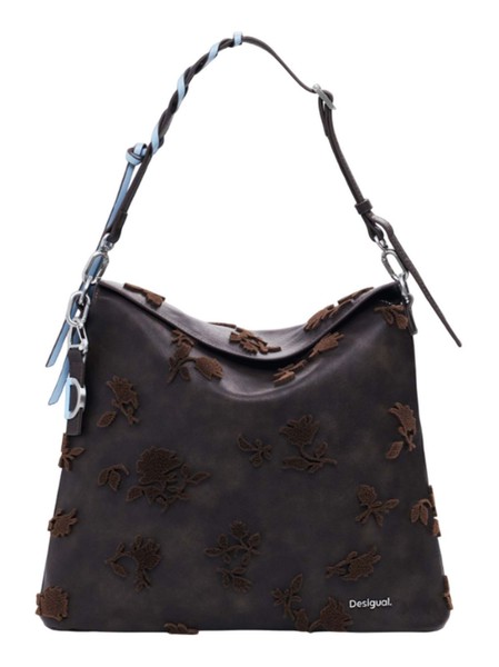 Desigual Jersey 2.0 Stencil Flocado Mini Backpack Rucksack Rucksack Chocolate-image