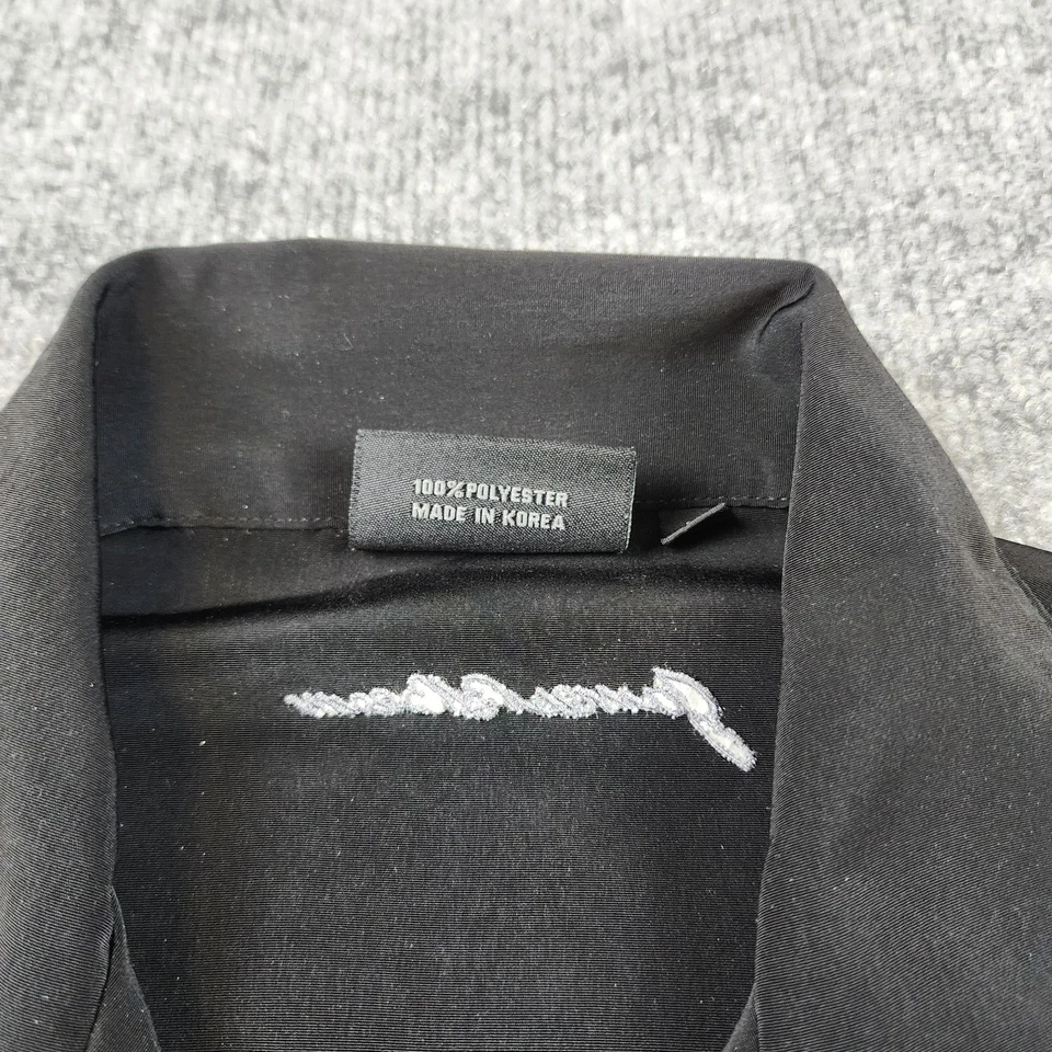 Jim Beam Negro Hombre Grande Mecánico Manga Corta Camisa Bolos Informal Foto 4 de 4