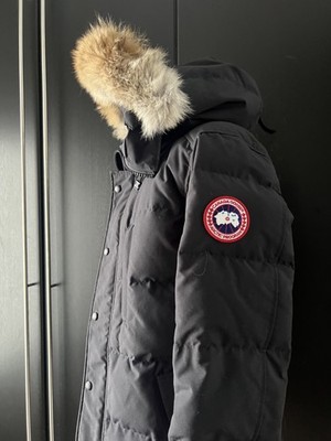 Canada Goose Carson Parka Herren Navy/Marine Coyote-Fellkragen Daunen Jacke XS