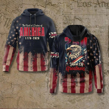 America 250th Anniversary Hoodie, 1776-2026 Patriotic - 3D All Over Print Hoodie
