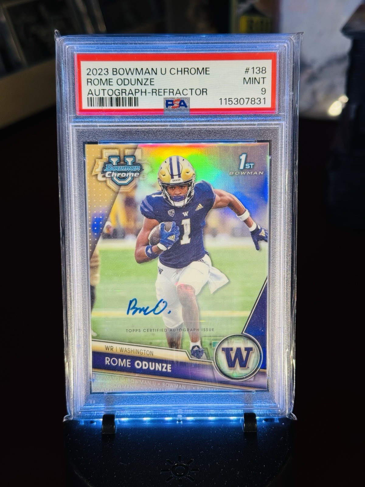 2023 Bowman University Chrome Rome Odunze Autograph #138 Refractor /499 (RC)