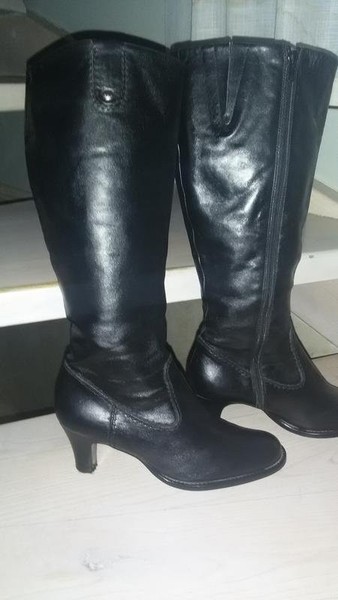 Women Billi Bi Boots Black Leather 38 #482V