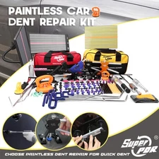 Super PDR 125PC Paintless Dent Removal Rods Stainless Steel Tool Kit Dent Repair