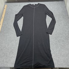 Women's RAMBLERS WAY Wool Trina Dress Lightweight Jersey Knit Fitted Black Large