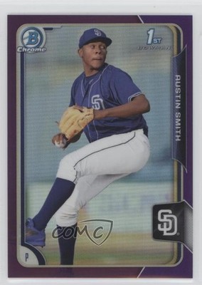 2015 Bowman Draft Chrome Purple Refractor 98/250 Austin Smith #180 1u6