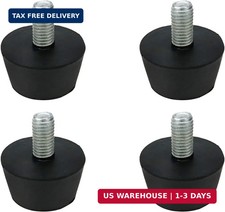4Pcs Rubber Feet Bumpers Pads M10 Bolt 20Mm Height round Furniture Leg Riser ...