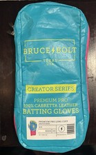 Bruce Bolt Creator Series Long Cuff Batting Gloves Caribbean Blue Mens Medium