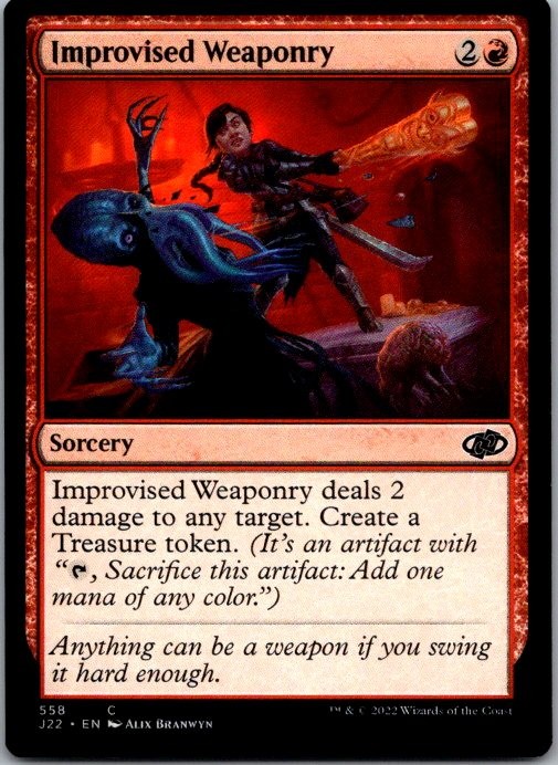Improvised Weaponry 558 Common Jumpstart 2022 Magic: The Gathering Near Mint