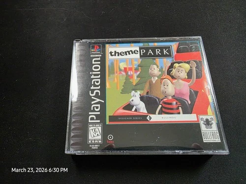 Theme Park Electronic Arts Sony Playstation 1 PS1 MINT condition COMPLETE!