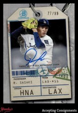 2026 Bowman Chrome Travel Tags Refractor #TT3 Roki Sasaki AUTO DODGERS 77/99