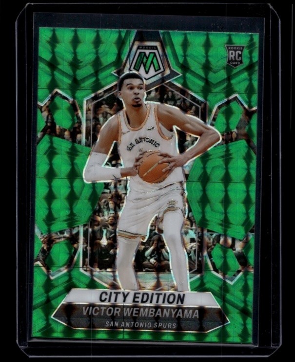 2023-24 Panini Mosaic Basketball Victor Wembanyama #282 Green Mosaic City