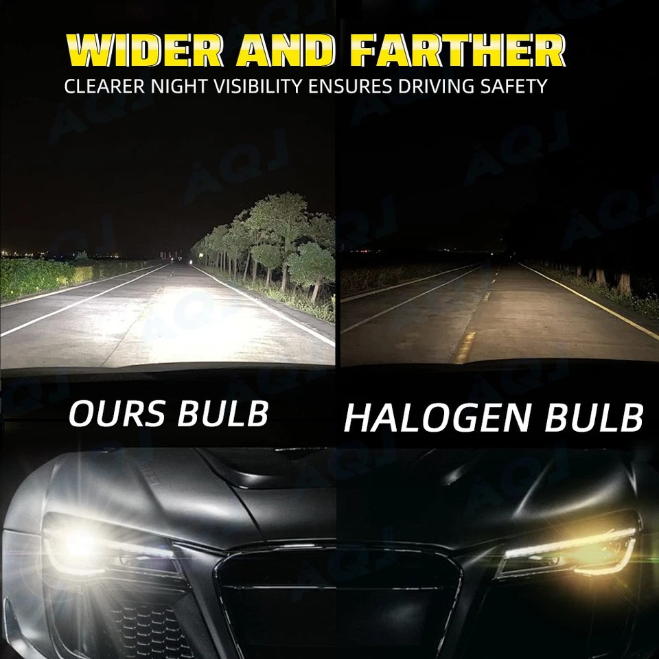 LED FOR Toyota Hiace Van 2006-2023 Headlight H4 9003 6000K Bulbs Hi/Low Beam - Image 2 of 4