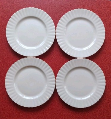 4 Royal Albert Bone China VAL D'OR Salad Dessert Plate 8 1/8'' White Gold Trim