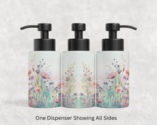 Wildflower Fields Stainless Steel Soap Dispenser - 5 Design Choices