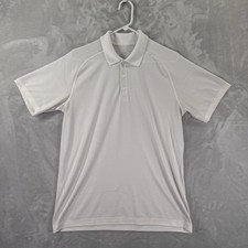 Lululemon Shirt mens Large Polo Performance Metal Vent Short Sleeve White Casual