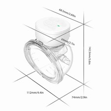2pcs Wearable Hands Free Electric Breast Pump Silent Breast Pump PYXS