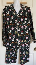 Disney Nightmare Before Christmas Pajama Set - Button LS Shirt  Pants - Men's L
