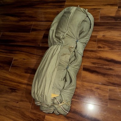 Vintage 40s 50s Girl Scout Sleeping Bag Yellow Liner Talon Zipper GS Snaps RARE