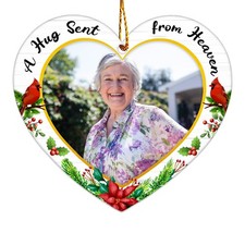 JUESMOS Red Cardinal Picture Frame Christmas Ornaments 2025 Memorial2