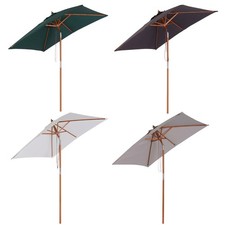 Outsunny Ombrellone da Giardino Inclinabile 2x1.5m