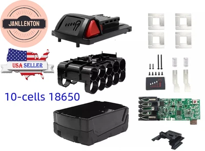 Milwaukee 18V 3.0 4.0 5.0Ah Battery Replacement Case DIY Repair Kit (Janllenton)