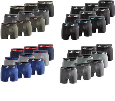PUMA Herren Boxershorts 9er Pack   Limited Edition Baumwoll-Stretch