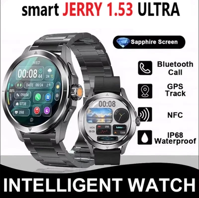 Smartwatch Smart Jerry 1,53 Ultra – 1,53'' HD, Fitness & Schlaftracking - Bild 1 von 4