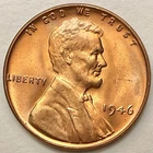 1946p  Uncirculated BU Red RD - Lincoln Wheat Cent  B817