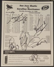 Carolina Hurricanes Team Signed 8x11 Gary Roberts Steve Chiasson +Sharks Auto’s