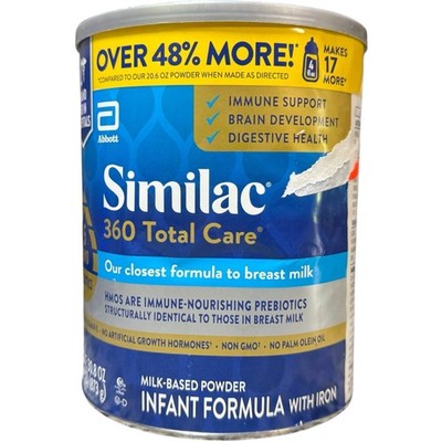 Similac 360 Total Care w/ 5 HMO's Non-GMO InfantFormula Powder 30.8oz 01/01/2028