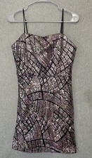 Midnight Pink/Silver  Doll Cocktail Dress Sequin Mini Women’s Sz 11