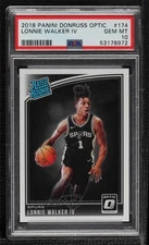 2018-19 Panini Donruss Optic Rated Lonnie Walker IV PSA 10 GEM MT Rookie RC 05lb