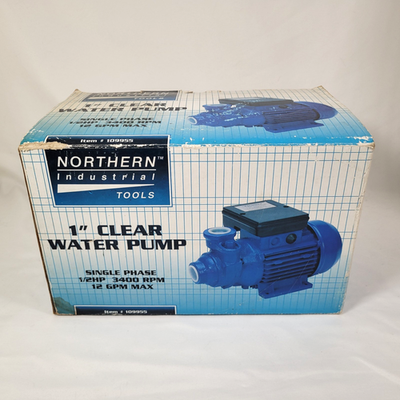 #ad #ad Northern Industrial Tools 1” Clear Water Pump 1 2HP 12 GPM Max Model 109955 $69.55