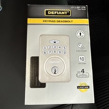 Defiant Satin Nickel Keypad Deadbolt Electronic Door Lock