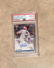 2019 Brandon Lowe Topps Chrome Rookie Auto Autographs Tampa Bay Rays PSA 10 MINT