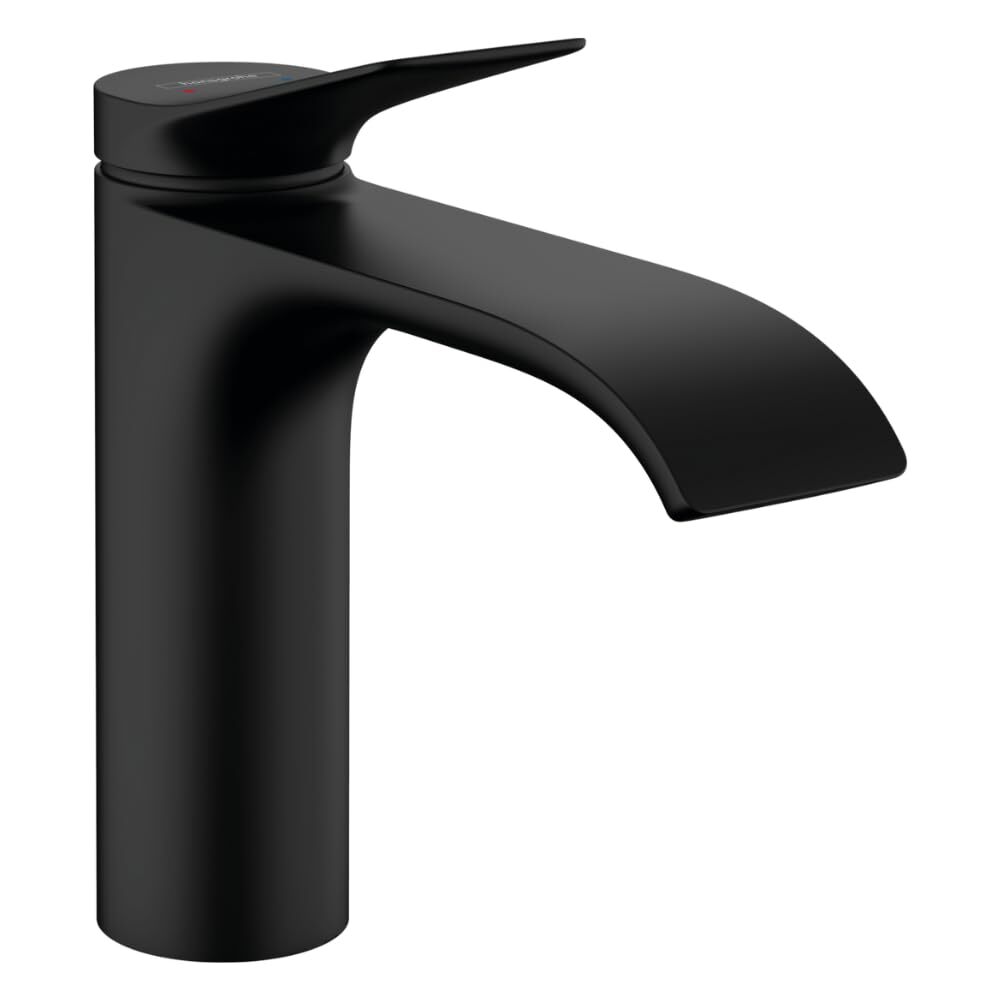 hansgrohe Vivenis Miscelatore monocomando lavabo 110 con saltarello, nero opaco,