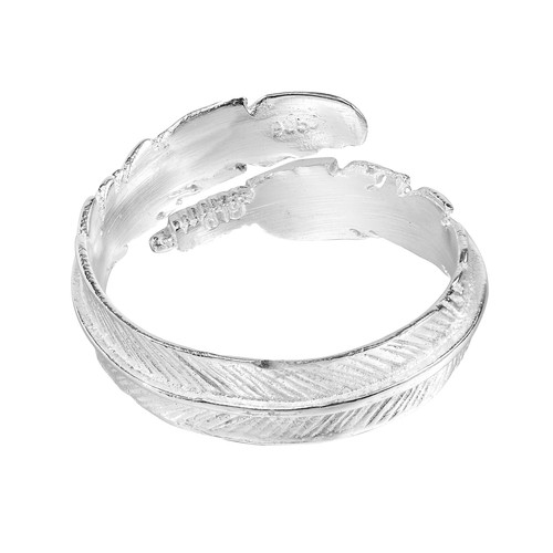 Anillo de plata esterlina 0,925 abrazo espiritual envoltura de plumas-9 - Imagen 3 de 5