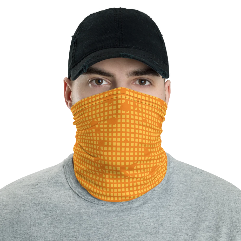Bright Orange Fictional Desert night Ops Camouflage Neck Gaiter