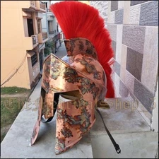 300 Spartan Leonidas King Medieval Greek Armor Helmet w Liner red CHRISTMAS Gift