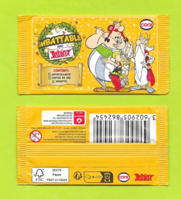 1 Tasche mit 1 Vignette / 2 Karten / 2 Aufklebern - Unschlagbarer Asterix (2015)